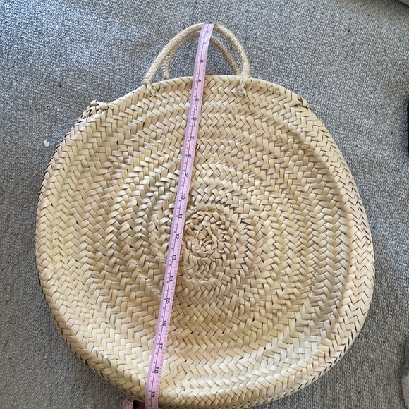 Round straw bag - Picture 3 of 4
